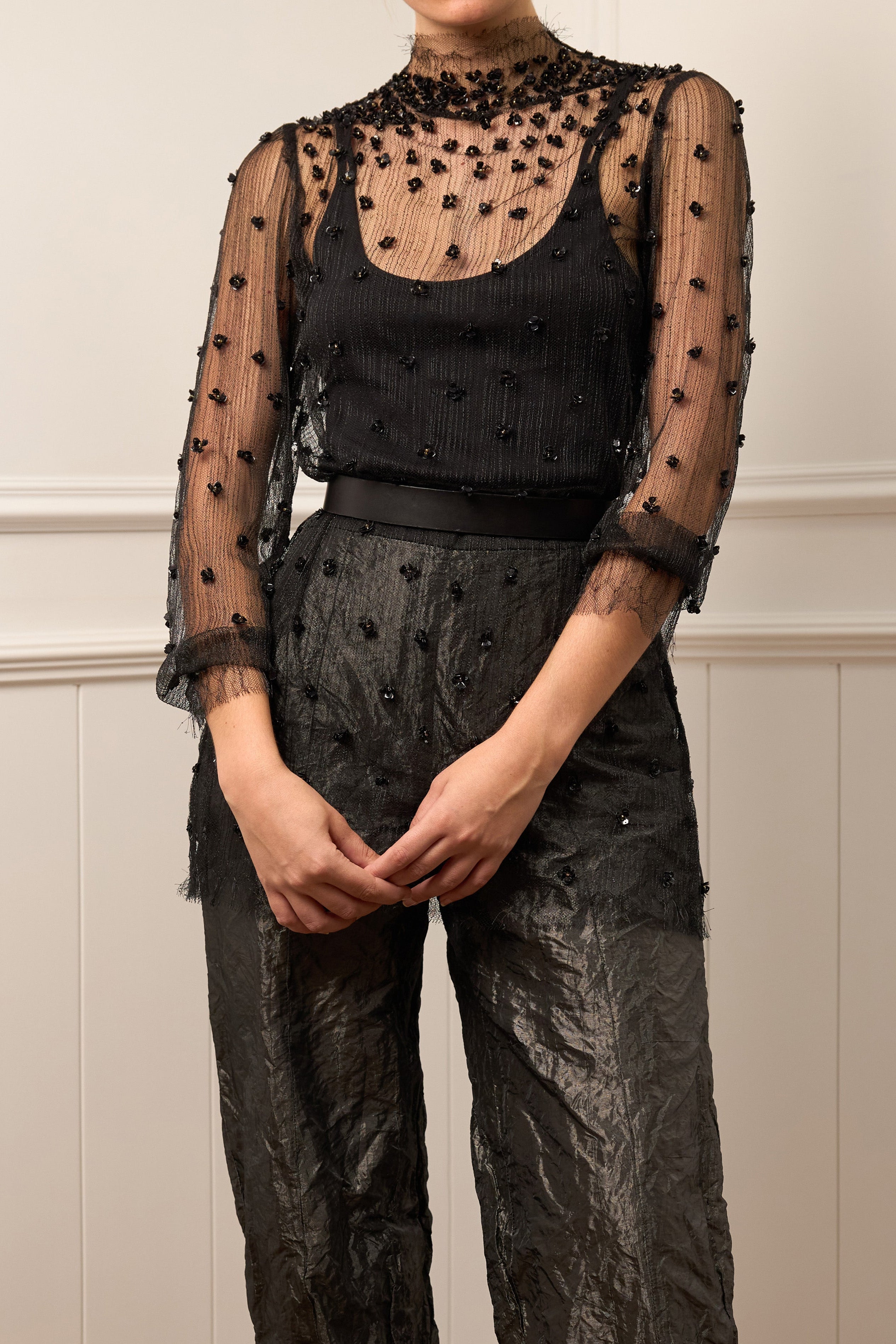 Embellished Lace Blouse