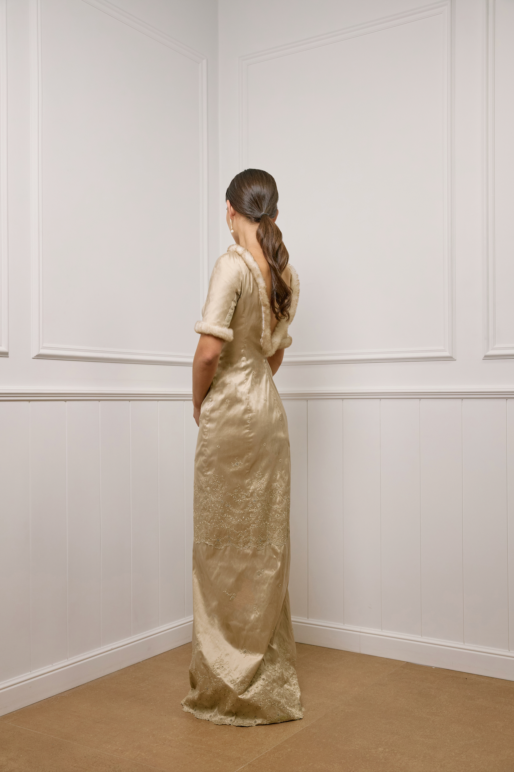 Column Dress in Mushroom