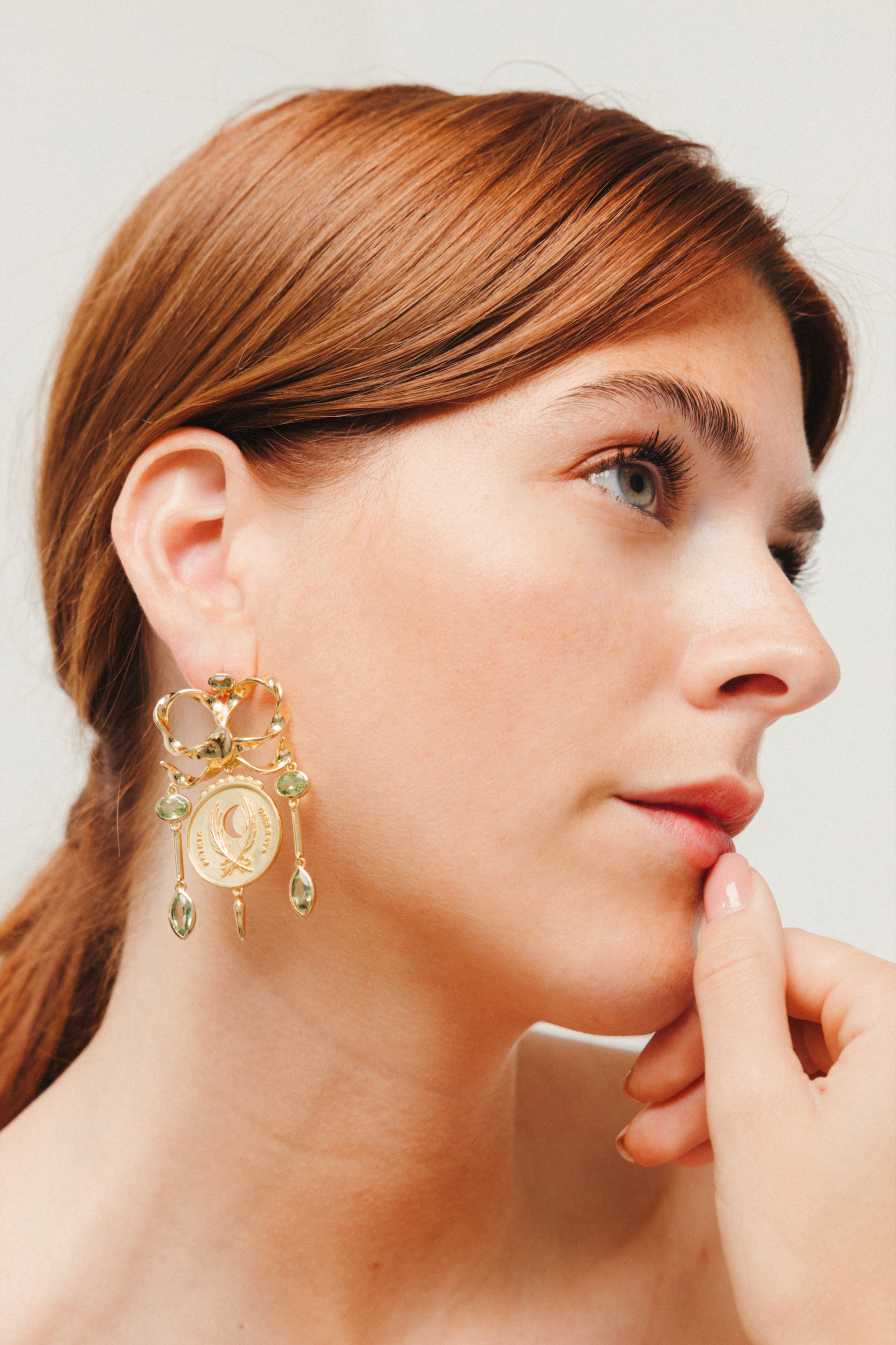 Crescent Coin Earrings