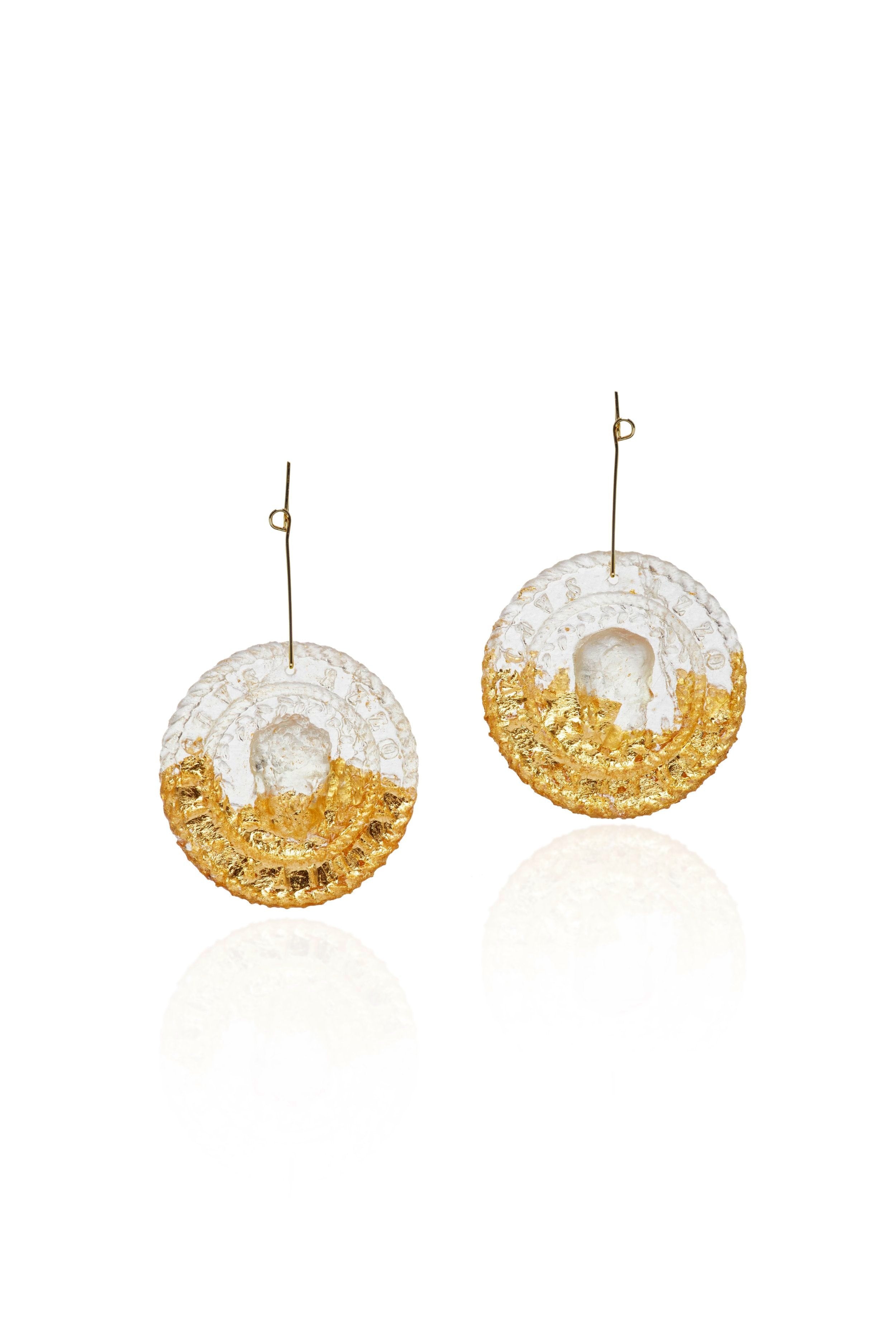 Ghost Medallion Earrings