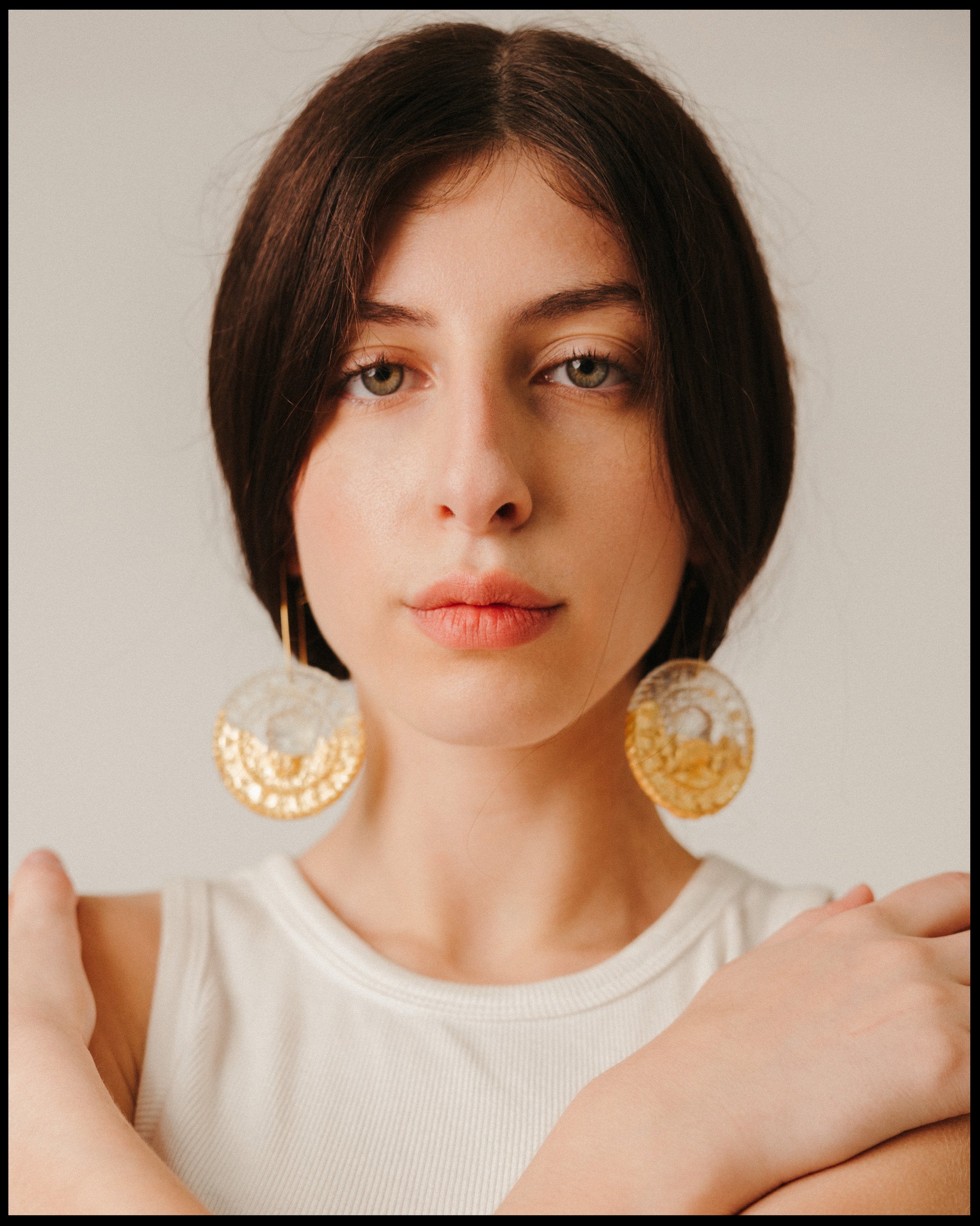 Ghost Medallion Earrings