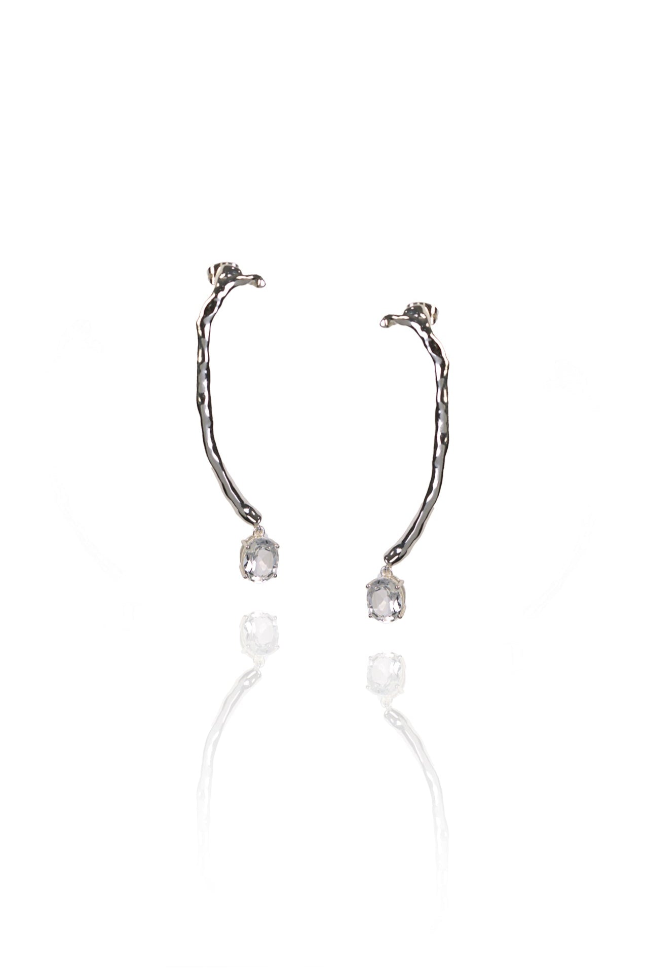 Adam's Rib Earrings (Silver-Plated)