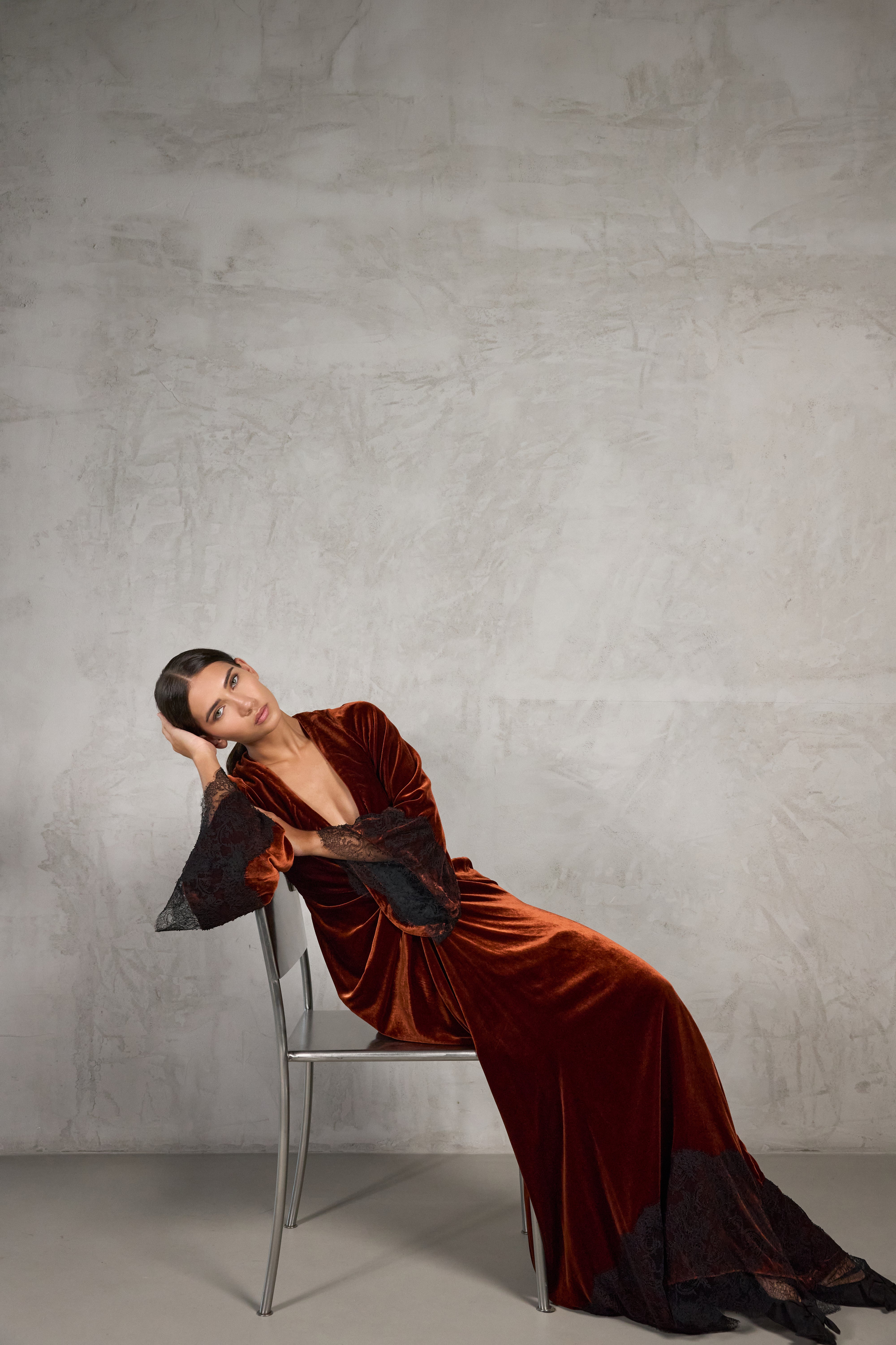 Rust Velvet Robe