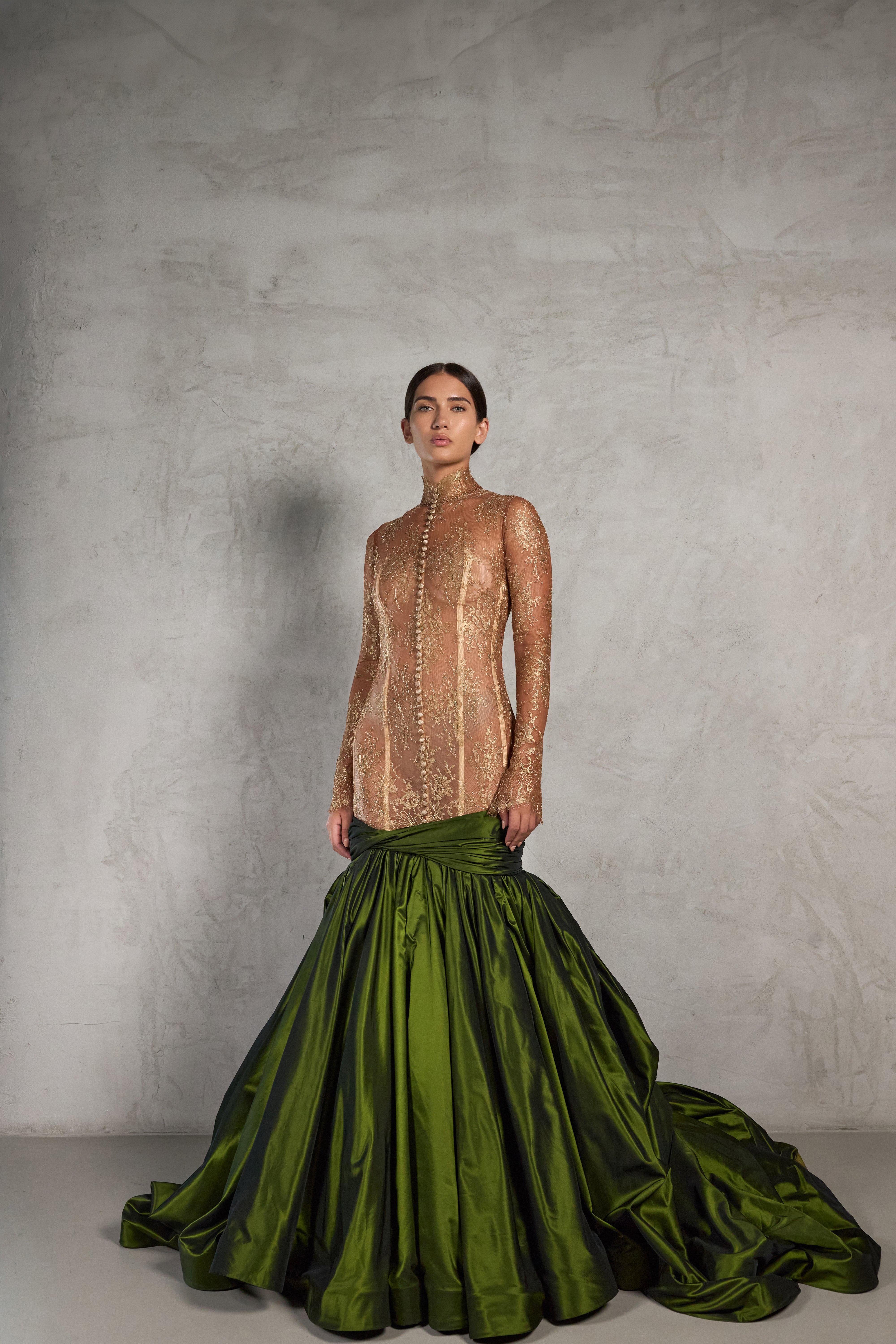 Mermaid dress metallic and green 